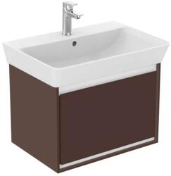 Ideal Standard Connect Air - Mosdókagyló alatti szekrény Cube 600 mm, 530x409x400 mm, barna matt/fehér matt E0846VY (E0846VY)