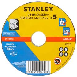 STANLEY Tartozékok - Vágókorong készlet fémhez 115x22 mm, 5 db STA32800-QZ (STA32800-QZ)