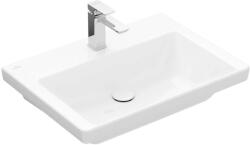 Villeroy & Boch Subway 3.0 - Mosdókagyló 650x470 mm, túlfolyó nélkül, csaptelep, alpesi fehér 4A706601 (4A706601)