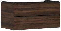 Hansgrohe Xelu Q - Mosdószekrény, 50x98x55 cm, 2 fiókos, sötét dió/matt fekete 54081670 (54081670)