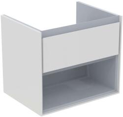 Ideal Standard Connect Air - Mosdószekrény, 600x440x517 mm, fényes fehér/világosszürke matt E0826KN (E0826KN)
