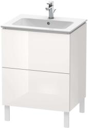 Duravit L-Cube - Mosdószekrény 856x620x481 mm, 2 fiókos, fehér fényes, fényes fehér LC662502222 (LC662502222)