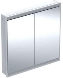 Geberit ONE - Tükrös szekrény LED világítással, 900x900x150 mm, 2 ajtó, beépített, fehér színű 505.803. 00.2 (505.803.00.2)