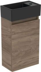 Ideal Standard Eurovit+ - Szekrény kézmosóval, 55x35x20 cm, 1 ajtós, dió/selyem fekete R0578Y9 (R0578Y9)