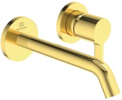 Ideal Standard Joy - Mosdókagyló-keverő, rejtett beépítéshez, 18 cm kifolyócső, 2 lyukú beépítés, Brushed Gold A7378A2 (A7378A2)