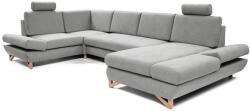 Laski AVESTA kihúzható, U-alakú kárpitozott sarokülőgarnitúra tárolóval, szürke 8590828983958 (LK0009)