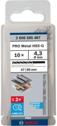 Bosch Tartozékok - Fém fúrókészlet, 4, 3x80 mm, 10 db 2608585487 (2608585487)