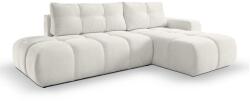 Laski Ággyá alakítható, jobbos, L-alakú kárpitozott sarokkanapé tárolóhellyel ALMADA, bézs 8590828985129 (LK0049)