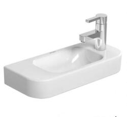 Duravit Happy D. 2 - Mosdókagyló 500x220 mm, túlfolyó nélkül, jobb oldali csapfurattal, WonderGliss, fehér 07115000081 (07115000081)