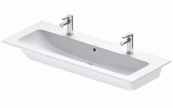 Duravit ME by Starck - Furniture dupla mosdókagyló 1230x490 mm, 2 csapfurattal, WonderGliss-szel, matt fehér színben 23611232241 (23611232241)