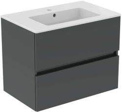 Ideal Standard Eurovit+ - Szekrény mosdóval, 55x70x44 cm, 2 fiókos, sötét szürke R0573TI (R0573TI)