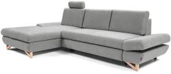 Laski AVESTA, balos, L-alakú, ággyá nyitható kárpitozott sarokgarnitúra tárolóhellyel, szürke 8590828983804 (LK0004)