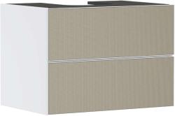 Hansgrohe Xevolos E - Mosdószekrény 78x56x55 cm, 2 fiókos, matt fehér/bronz 54187390 (54187390)
