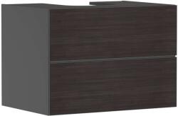 Hansgrohe Xevolos E - Mosdószekrény 78x56x55 cm, 2 fiókos, matt szürke/sötét tölgy 54189730 (54189730)