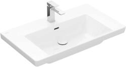 Villeroy & Boch Subway 3.0 - Mosdókagyló 800x470 mm, túlfolyóval, keverőnyílással, CeramicPlus, Stone White 4A7080RW (4A7080RW)