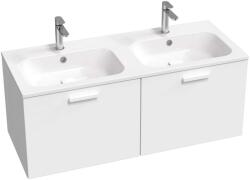 RAVAK Chrome II - Mosdó alatti szekrény 120x47x49 cm, 2 fiók, fényes fehér X000001779 (X000001779)