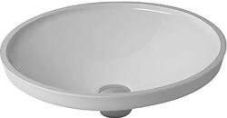 Duravit Architec - Mosdókagyló túlfolyó nélkül, átmérő 420 mm, WonderGliss, fehér 03194200001 (03194200001)