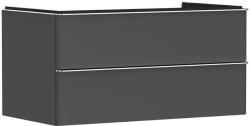Hansgrohe Xelu Q - Mosdószekrény, 50x98x55 cm, 2 fiókos, matt szürke/króm 54079000 (54079000)