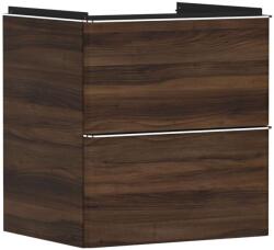 Hansgrohe Xelu Q - Mosdószekrény, 63x58x50 cm, 2 fiókos, sötét dió/króm 54026000 (54026000)