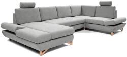 Laski AVESTA kárpitozott U-alakú sarok ülőgarnitúra, ággyá nyitható, tárolóval, szürke 8590828984009 (LK0010)