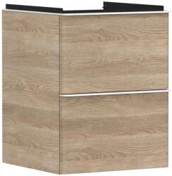 Hansgrohe Xelu Q - Mosdószekrény, 63x48x50 cm, 2 fiókos, természetes tölgy/matt fehér 54021700 (54021700)