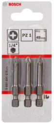 Bosch Tartozékok - PZ1 bitkészlet, hossza 49 mm, 3 db 2607001575 (2607001575)