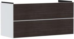 Hansgrohe Xevolos E - Mosdószekrény 118x58x48 cm, 2 fiókos, matt fehér/sötét tölgy 54184730 (54184730)