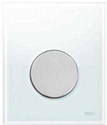 Tece TECEloop - Vizelettartály öblítésvezérlő, fehér üveg/matt króm 9242659 (9242659)