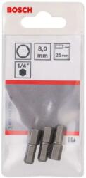 Bosch Tartozékok - HEX8 bitkészlet, hossza 25 mm, 3 db 2607001730 (2607001730)