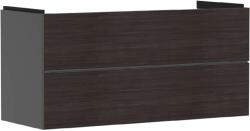 Hansgrohe Xevolos E - Mosdószekrény 118x58x48 cm, 2 fiókos, matt szürke/sötét tölgy 54186730 (54186730)