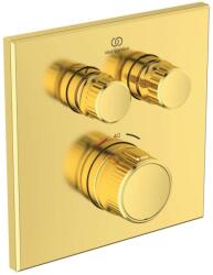 Ideal Standard CeraTherm Navigo - Termosztatikus, rejtett zuhanykeverő 2 készülékhez, Brushed Gold A7302A2 (A7302A2)