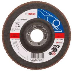 Bosch Tartozékok - Lamellás csiszolótárcsa acélhoz, P40, átmérő 125 mm 2608607353 (2608607353)