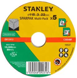 STANLEY Tartozékok - Vágókorong készlet betonhoz 115x22 mm, 5 db STA32810-QZ (STA32810-QZ)