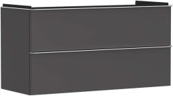Hansgrohe Xelu Q - Mosdószekrény, 63x118x50 cm, 2 fiókos, matt szürke/króm 54036000 (54036000)