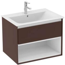 Ideal Standard Connect Air - Szekrény a mosdókagyló alatt, 600x440x517 mm, barna matt/fehér matt E0826VY (E0826VY)