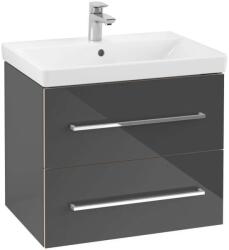 Villeroy & Boch Avento - Mosdószekrény, 630x514x452 mm, 2 fiókos, Crystal Grey A89000B1 (A89000B1)