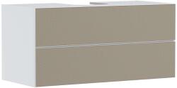 Hansgrohe Xevolos E - Mosdószekrény 118x56x55 cm, 2 fiókos, matt fehér/bronz 54193390 (54193390)