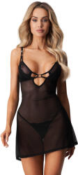 Obsessive Alliane Chemise & Thong Black L/XL