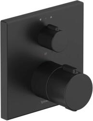 Duravit - Termosztatikus csaptelep falsík alatti beépítéshez, 2 készülékhez, matt fekete TH4200013046 (TH4200013046)