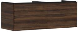 Hansgrohe Xelu Q - Mosdószekrény, 50x136x55 cm, 2 fiókos, sötét dió/matt fekete 54069670 (54069670)