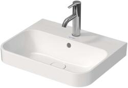 Duravit Happy D. 2 Plus - Mosdókagyló pultra, 500x400 mm, túlfolyóval, csapfurattal, WonderGliss, fehér 23605000001 (23605000001)
