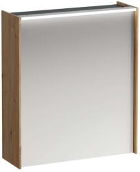 Laufen Lani - Tükrös szekrény LED világítással, 71x62x21 cm, 1 ajtó, zsanérok balra, tölgyfa H4037311122671 (H4037311122671)