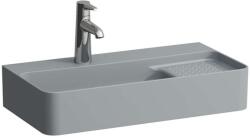 Laufen VAL - Mosdókagyló, 60x31 cm, túlfolyó nélkül, csaptelep lyukkal, grafit H8152857581041 (H8152857581041)