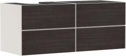 Hansgrohe Xevolos E - Mosdószekrény 137x56x55 cm, 4 fiókos, matt bézs/sötét tölgy 54237730 (54237730)