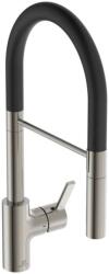 Ideal Standard Gusto - Mosogató keverő flexibilis karral és szórófejjel, acél/fekete BD417GN (BD417GN)