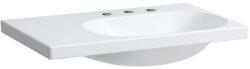 Laufen Lua - Bútor mosdókagyló 75x46 cm, túlfolyó nélkül, 3 lyuk a keverőhöz, LCC, fehér H8170854001581 (H8170854001581)