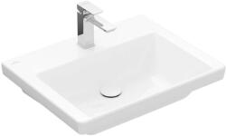 Villeroy & Boch Subway 3.0 - Bútor mosdókagyló 600x470 mm, túlfolyó nélkül, keverőfurattal, CeramicPlus, Stone White 4A706LRW (4A706LRW)