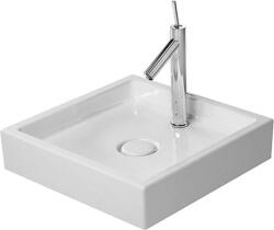 Duravit Starck 1 - Mosdókagyló 470x470 mm, túlfolyó nélkül, csapfurat nélkül, fehér színben 0387470028 (0387470028)