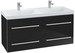 Villeroy & Boch Avento - Mosdószekrény, 1180x514x452 mm, 4 fiók, Crystal Black A89300B3 (A89300B3)