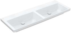 Villeroy & Boch Subway 3.0 - Dupla bútor mosogató 1300x470 mm, túlfolyó nélkül, csapfurat nélkül, alpesi fehér 4A71D301 (4A71D301)